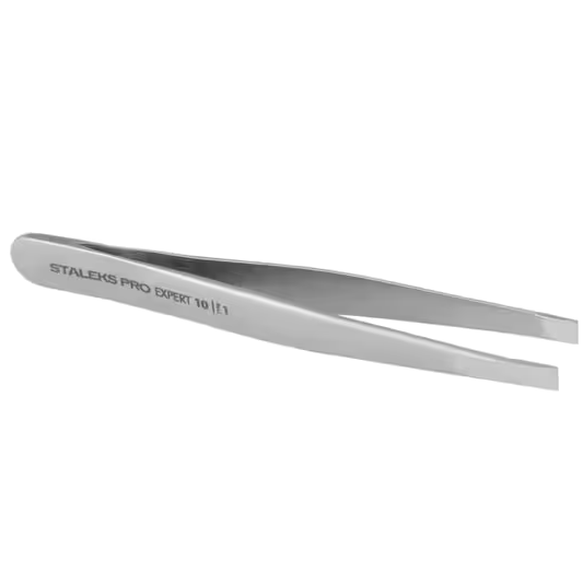 STALEKS PRO EXPERT 10 TYPE 1 EYEBROW TWEEZERS WIDE STRAIGHT EDGE TE-10/1- STALEKS™