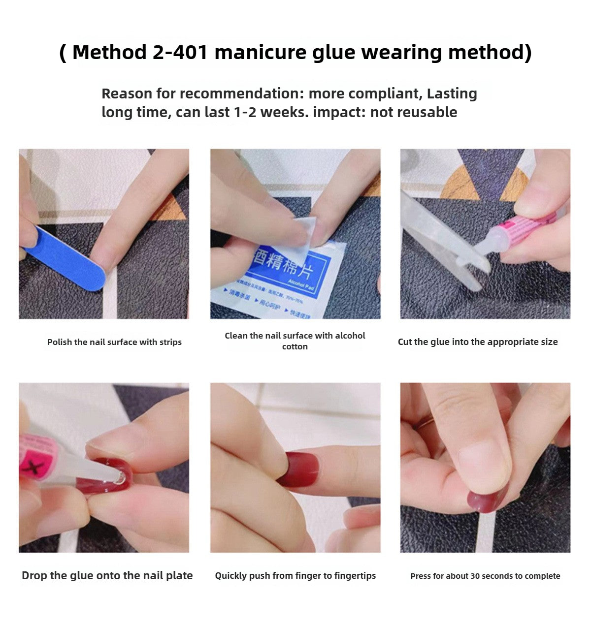 0970- Handmade press on nails fake nails removable