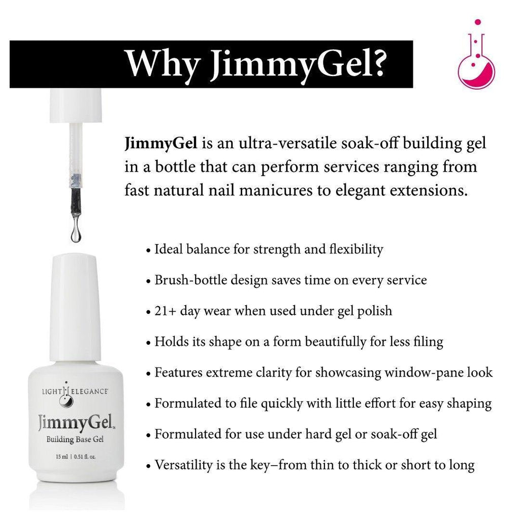 Light Elegance JimmyGel Soak-Off Building Base - Clear
